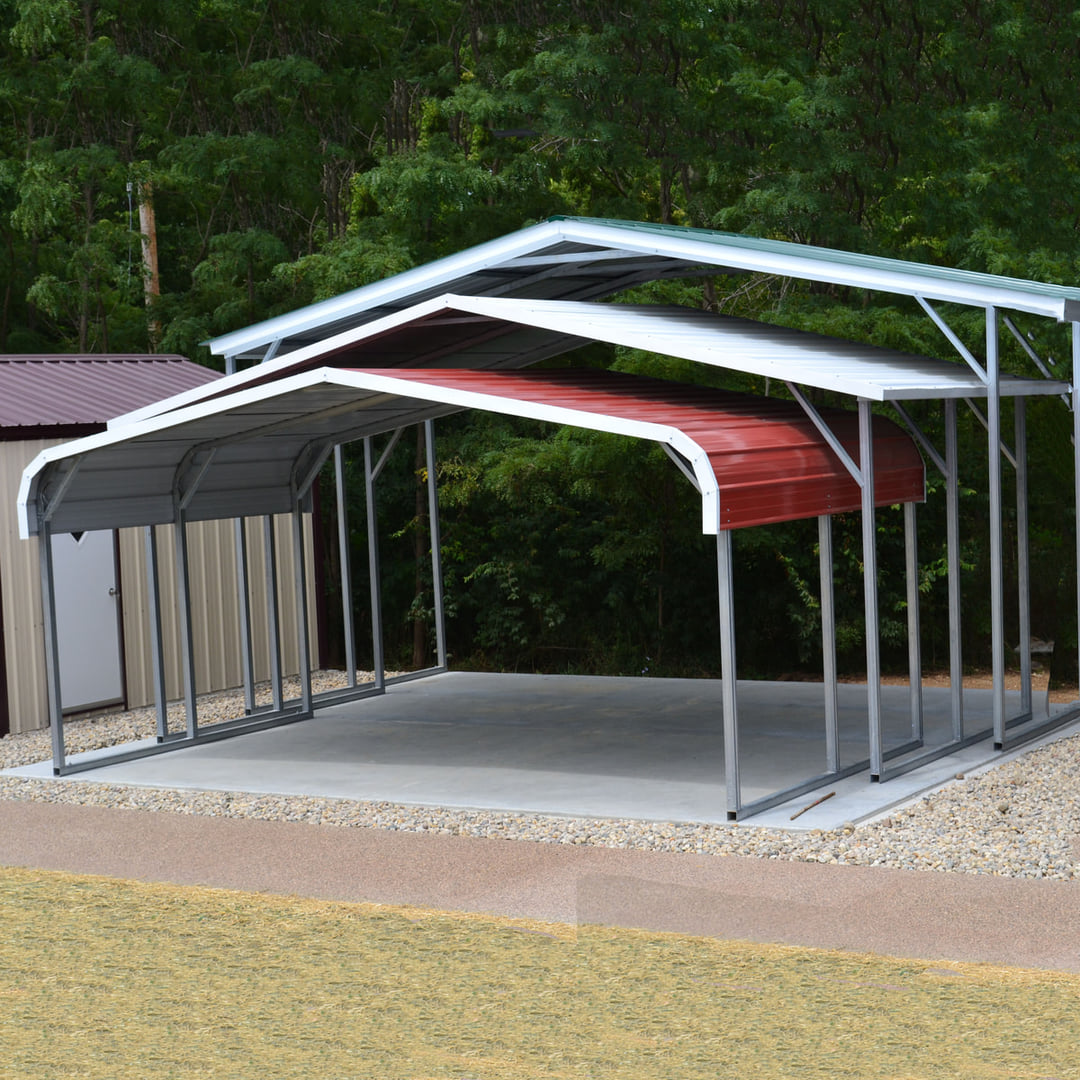 Carports on concrete pad